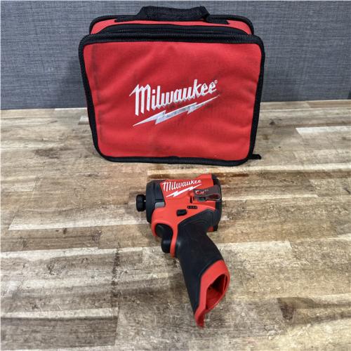 Houston Location AS-IS Milwaukee FUEL 12V Lithium-Ion Brushless Cordless 1/4 in. Hex Impact Driver (Tool-Only)