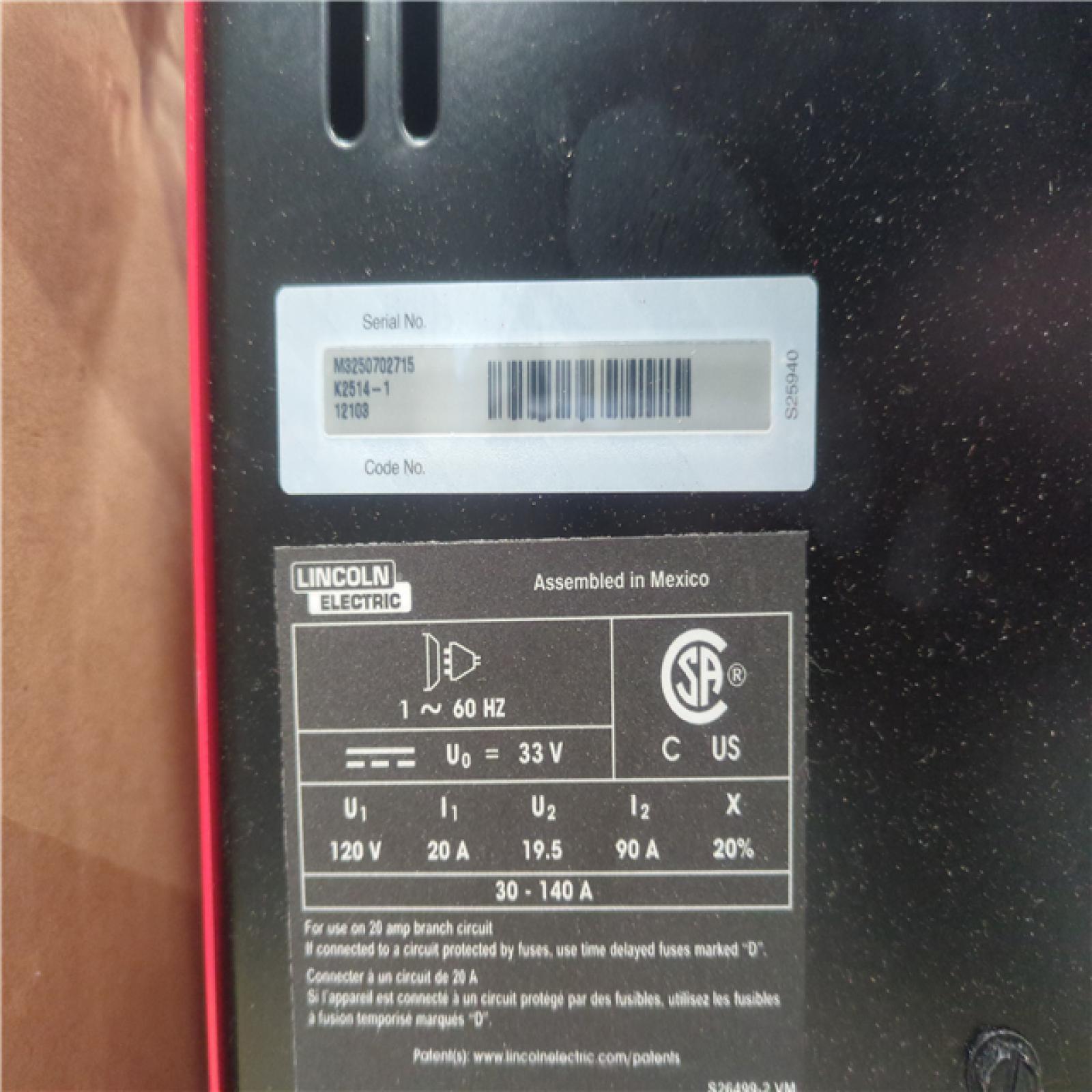 CALIFORNIA AS-IS lINCOLN ELECTRIC WELD-PAK