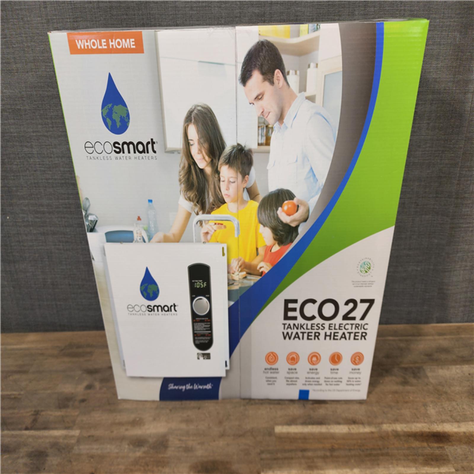 HOUSTON LOCATION - AS-IS (NEW) ECOSMART ECO27 TANKLESS ELECTRIC WATER HEATER