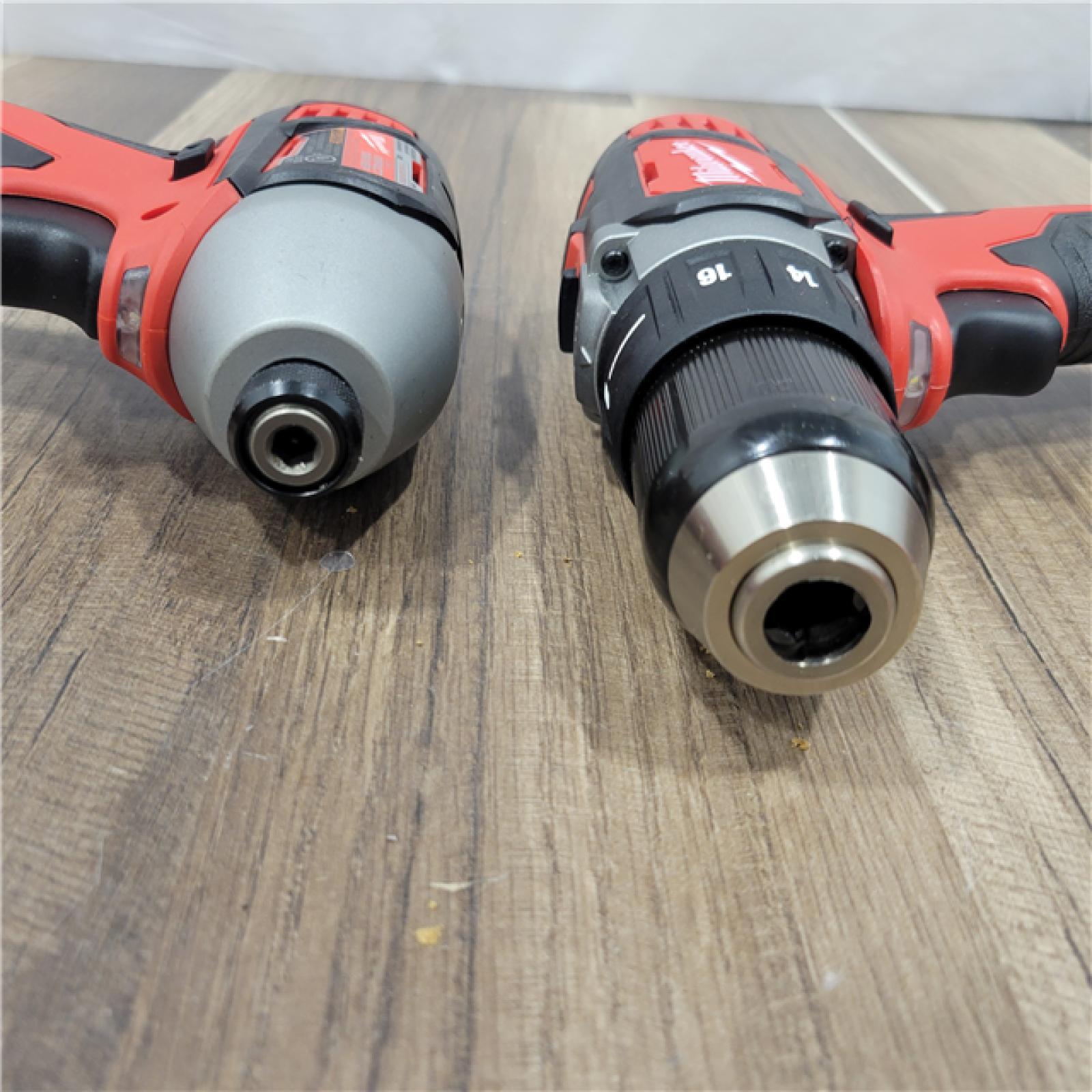 AS-IS Milwaukee M18 18V Cordless Brushed 2 Tool Drill/Driver and Impact Driver Kit