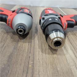 AS-IS Milwaukee M18 18V Cordless Brushed 2 Tool Drill/Driver and Impact Driver Kit
