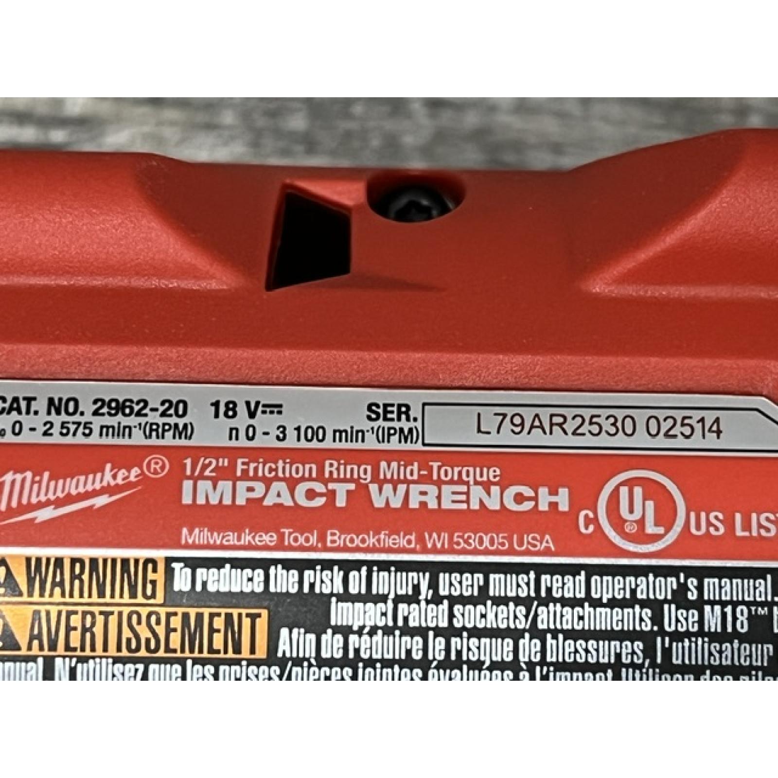 AS-IS Milwaukee FUEL 18V Cordless Mid Torque 1/2 in. Impact Wrench w/ 12 FUEL 3/8 in. Ratchet Combo Kit