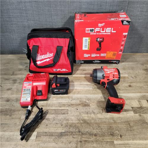 HOUSTON LOCATION - AS-IS (APPEARS LIKE NEW) Milwaukee M18 1/2 in. Cordless Brushless High Torque Impact Wrench Kit (Battery & Charger)