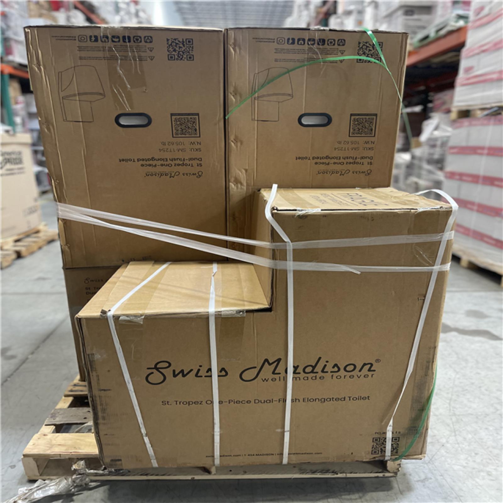 DALLAS LOCATION- SWISS MADISON St Tropez One Piece Elongated Toilet PALLET (5 UNITS)