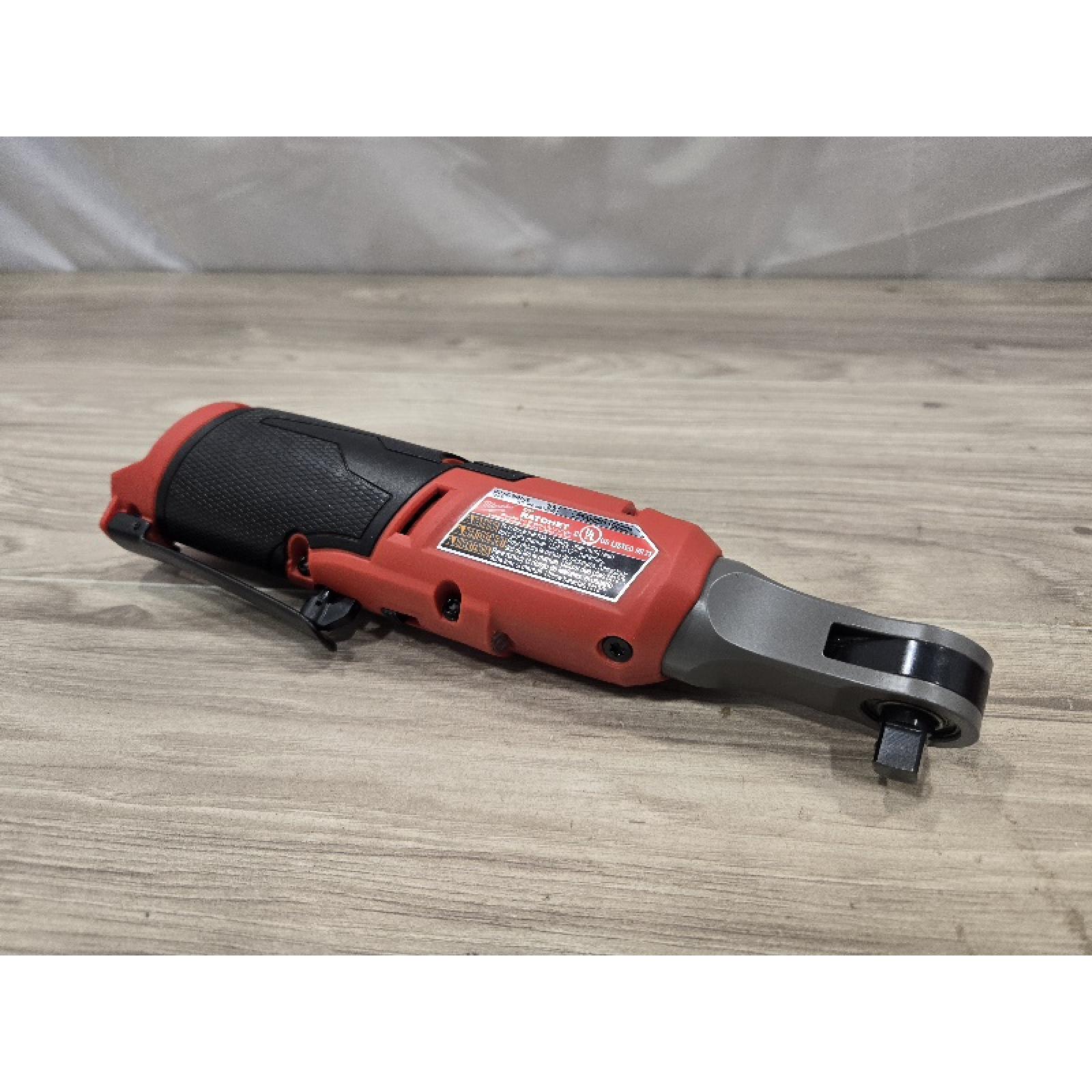 AS-IS Milwaukee 3453-22HSR M12 FUEL 12V Cordless 3/8 in. Ratchet and 1/4 in. Impact Driver Kit