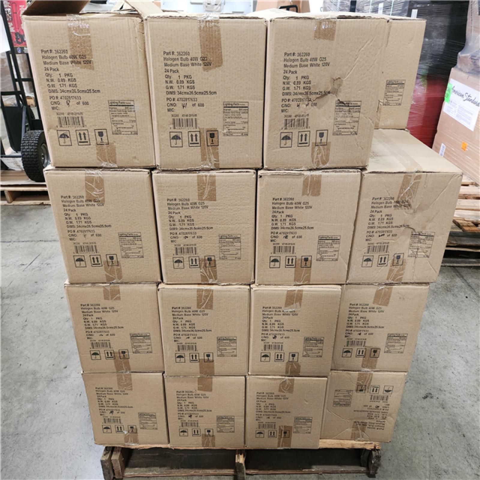 Phoenix Location NEW Halogen Bulb 40W G25 Medium Base White 120V 24 Pack (47 Total)