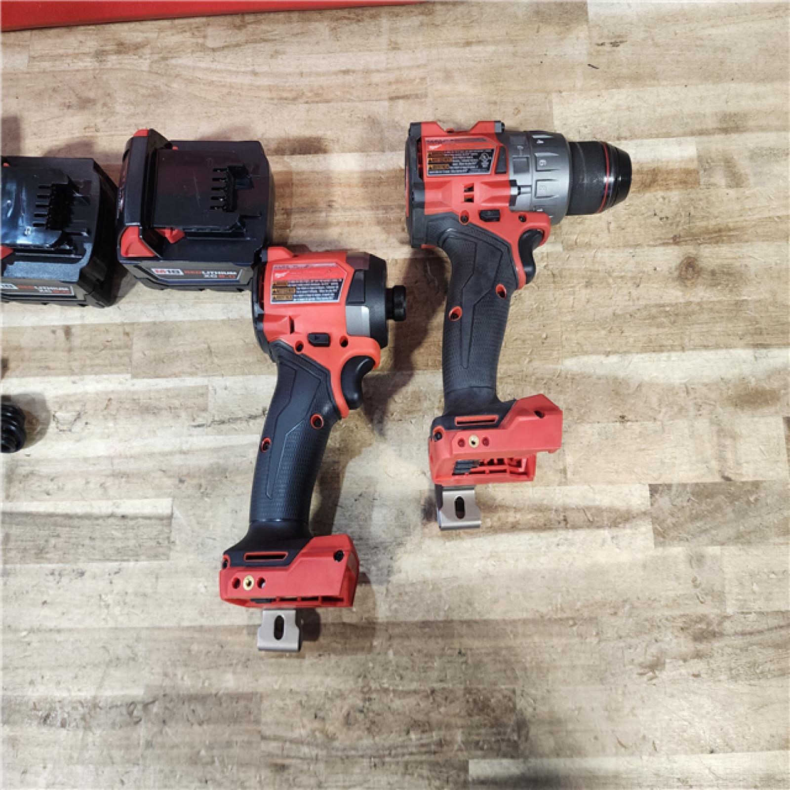 HOUSTON LOCATION - AS - IS Milwaukee FUEL 18V Lithium-Ion Brushless Cordless Hammer Drill and Impact Driver Combo Kit
