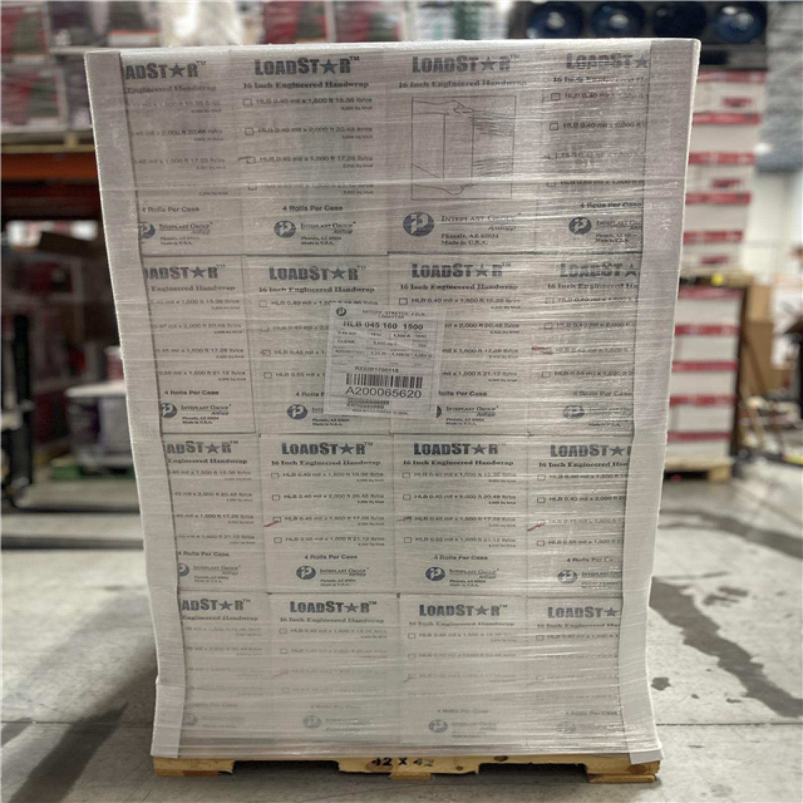 DALLAS LOCATION- LOAD STAR 16INCH ENGINEERED HANDWRAP PALLET-(256 ROLLS)