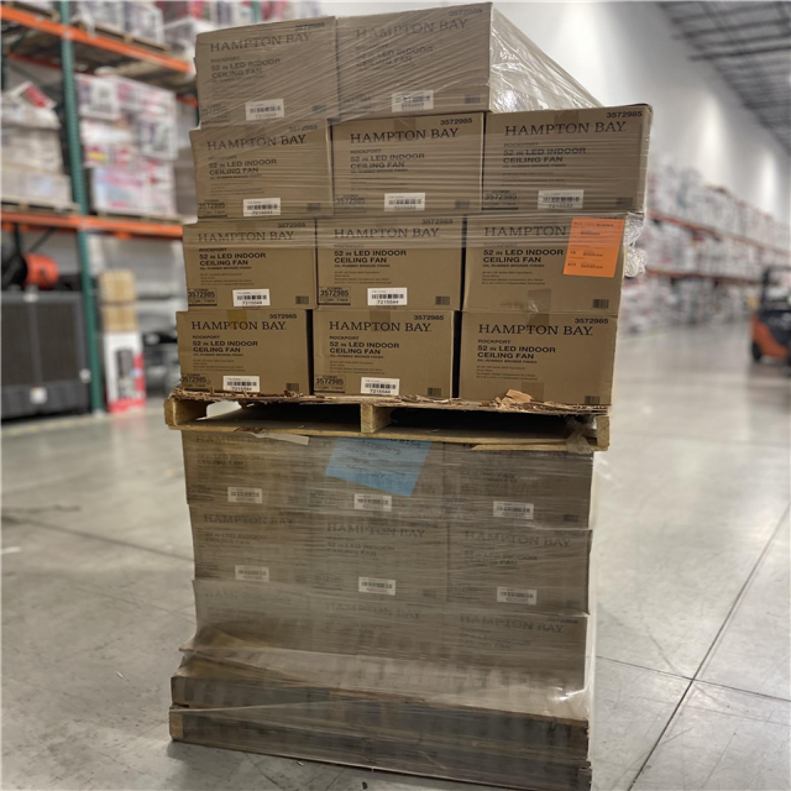 DALLAS LOCATION -Rockport 52 in. Oil-Rubbed Bronze Cherry/Walnut Blades LED Ceiling Fan PALLET-(40 UNITS)