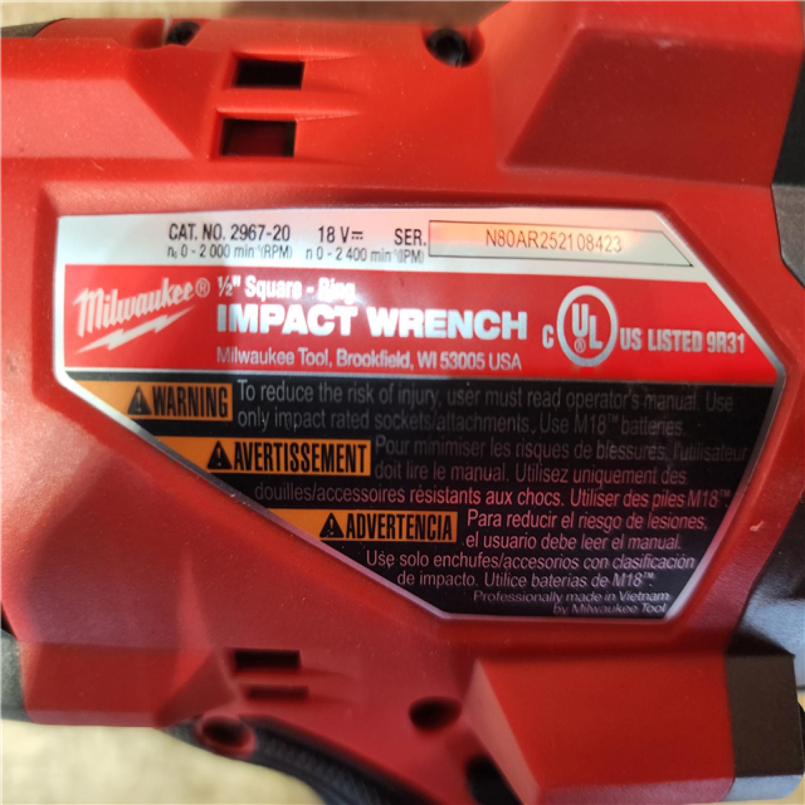HOUSTON LOCATION - AS-IS Milwaukee FUEL 18V Lithium-Ion Brushless Cordless 1/2 in. Impact Wrench with Friction Ring (Tool-Only)
