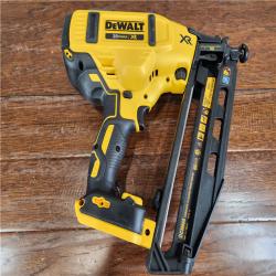 AS-IS Dewalt 20V MAX XR Brushless Cordless 16-Gauge Angled Finish Nailer (Tool-Only)