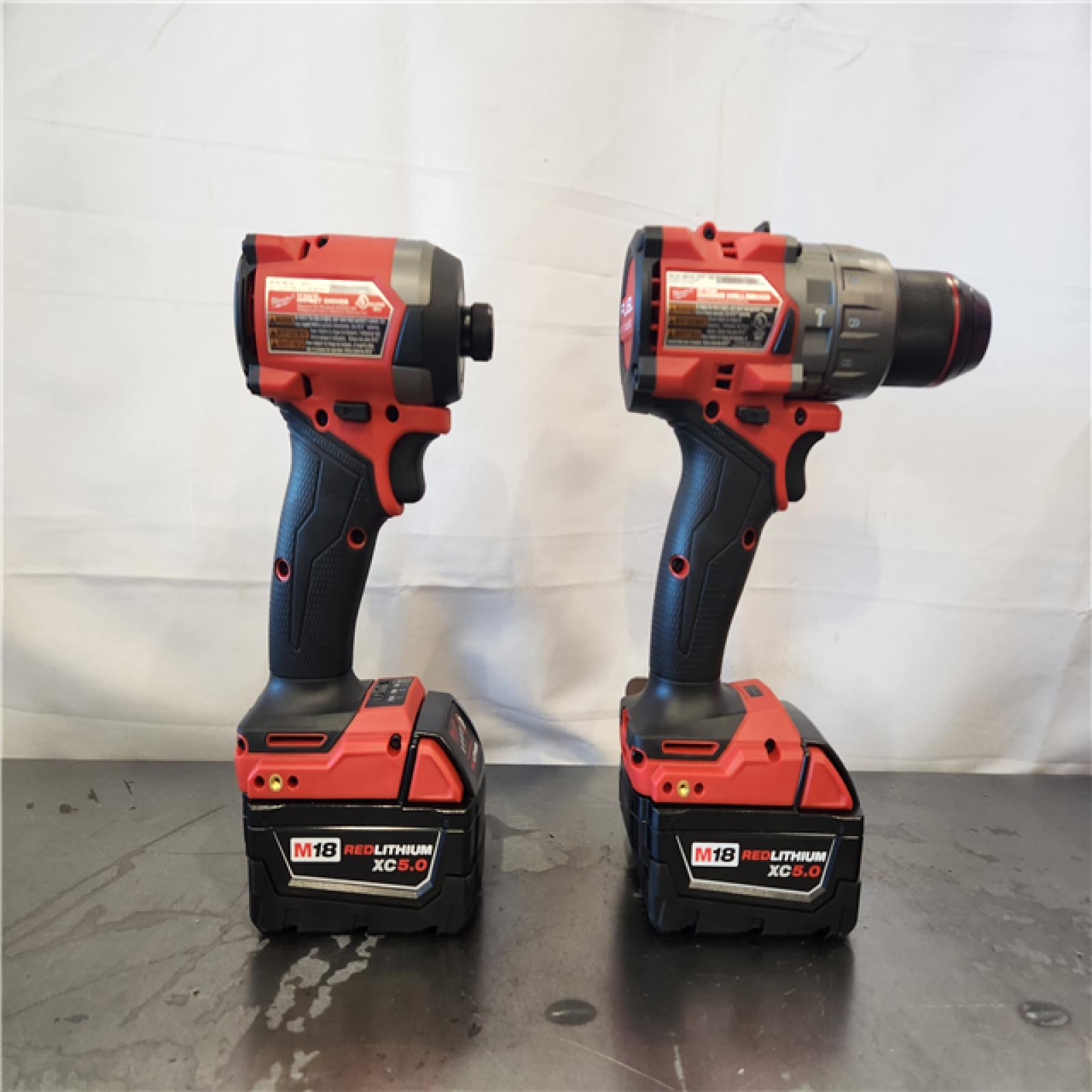 AS-IS- Milwaukee  FUEL 18V Lithium-Ion Brushless Cordless Hammer Drill and Impact Driver Combo Kit