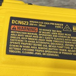 AS-IS DEWALT ATOMIC 20V MAX Lithium Ion Cordless 23 Gauge Pin Nailer Kit