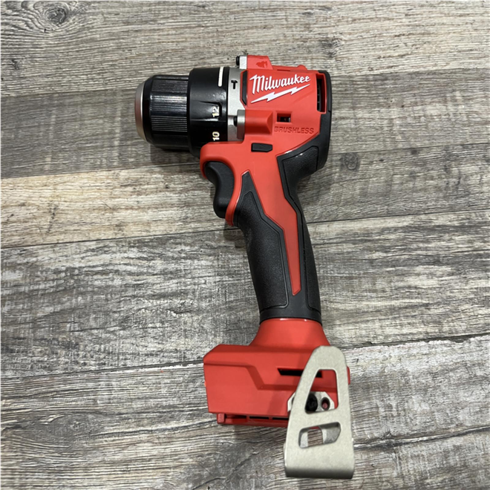 AS-IS Milwaukee 18V Lithium-Ion Brushless Cordless 1/2 in. Compact Hammer Drill/Driver (Tool-Only)