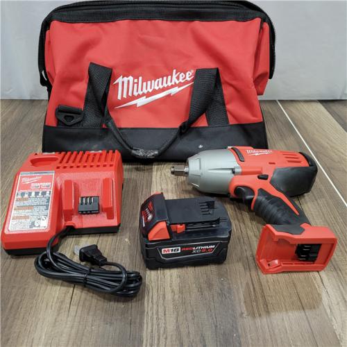 AS-IS Milwaukee M18 1/2 in. Cordless Brushless High Torque Impact Wrench Kit (Battery & Charger)