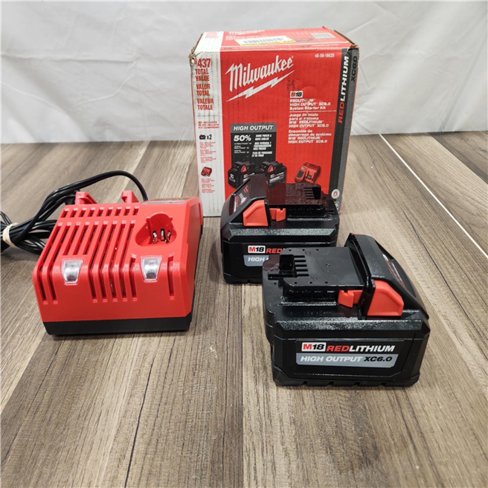 AS-IS  Milwaukee M18 Red Lithium High Output XC6.0 System Starter Kit