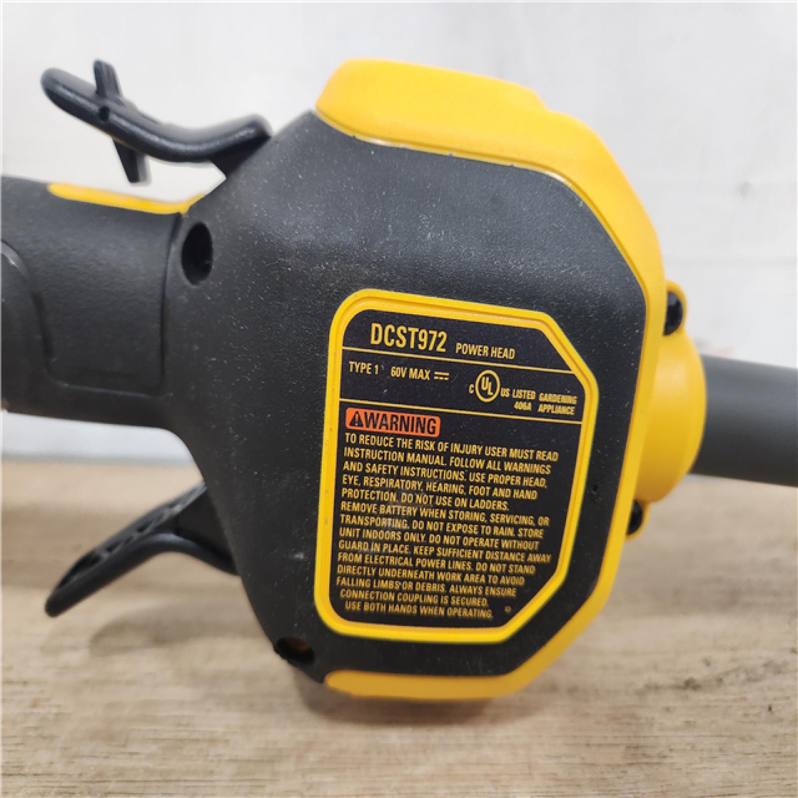 AS-IS- DEWALT FLEXVOLT 60V MAX 17 in. Cordless Battery Powered Attachment Capable Trimmer Kit