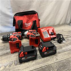AS-IS Milwaukee 18V Lithium-Ion Cordless Drill Driver/Impact Driver Combo Kit