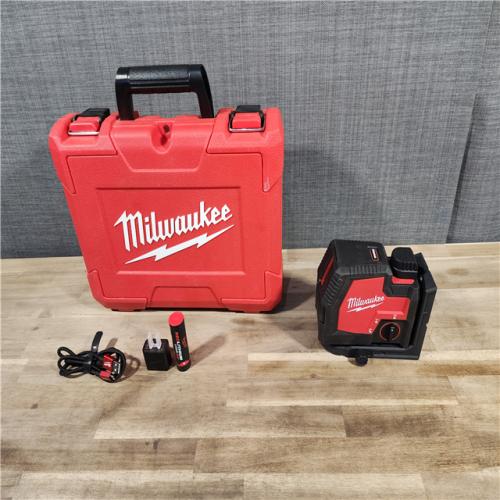 HOUSTON LOCATION - AS-IS Milwaukee 3521-21 4V Lithium-Ion Cordless USB Rechargeable Green Beam Cross Line Laser