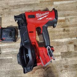 HOUSTON LOCATION - AS - IS Milwaukee FUEL 18-Volt Lithium-Ion Brushless Cordless Coil Roofing Nailer Combo Kit