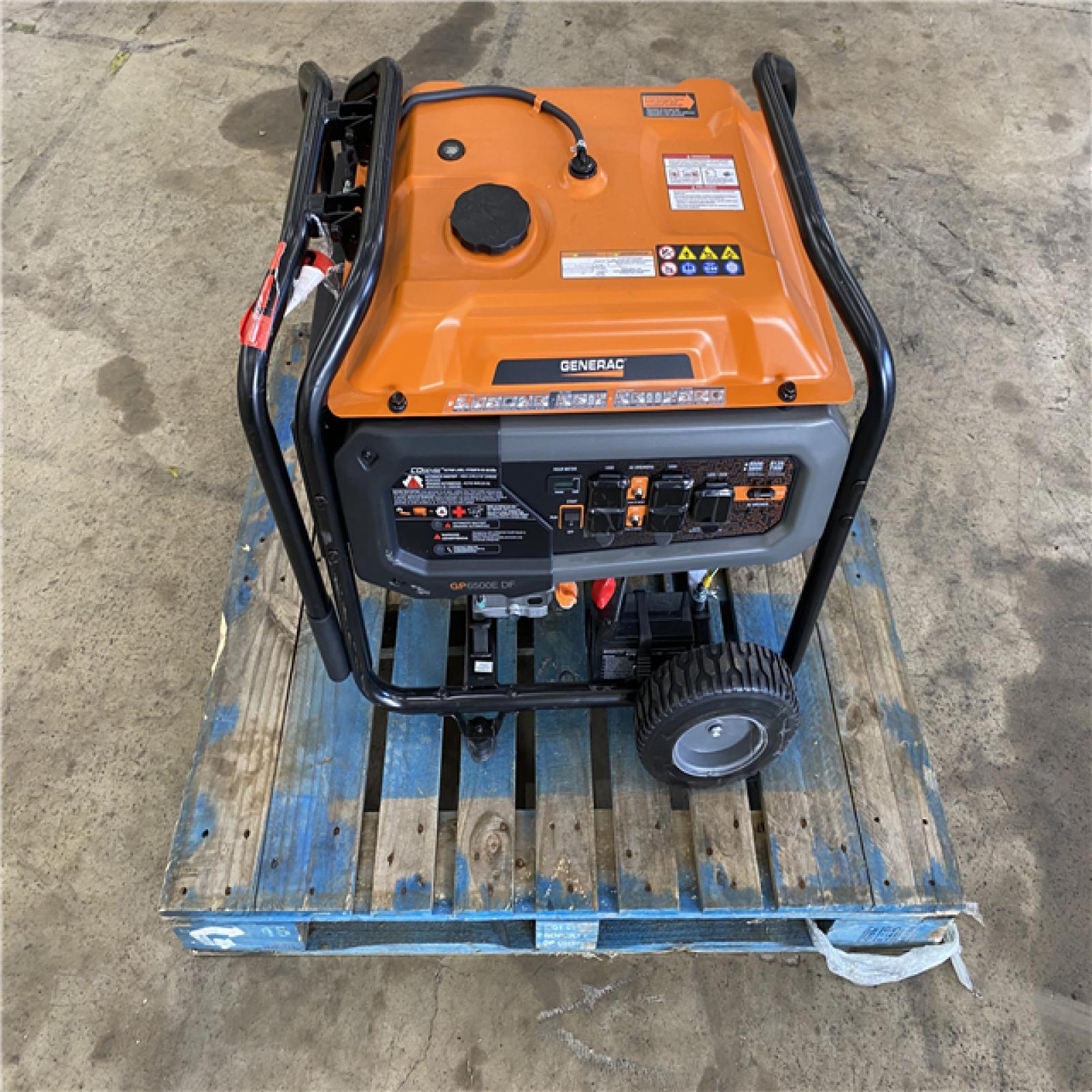 Houston Location - AS-IS Generac GP6500E DF 6500 Running Watts Generator
