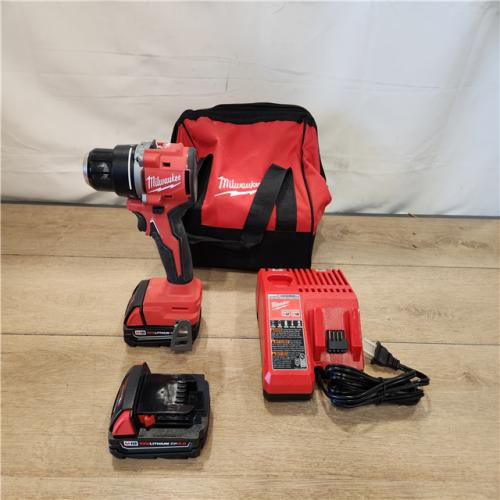 AS-IS- Milwaukee  18V Lithium-Ion Brushless Cordless 1/2 in. Compact Drill/Driver Kit