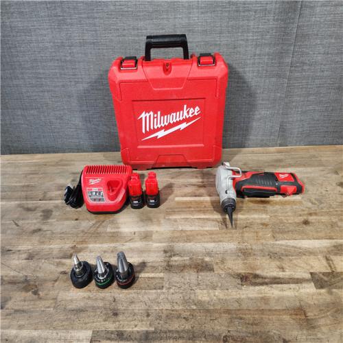 HOUSTON LOCATION - AS-IS Milwaukee M12 12-Volt Lithium-Ion Cordless PEX Expansion Tool Kit with (2) 1.5 Ah Batteries  (3) Expansion Heads and Hard Case