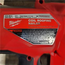 HOUSTON LOCATION - AS-IS (APPEARS LIKE NEW) Milwaukee M18 FUEL 18-Volt Lithium-Ion Brushless Cordless Coil Roofing Nailer (Tool Only)