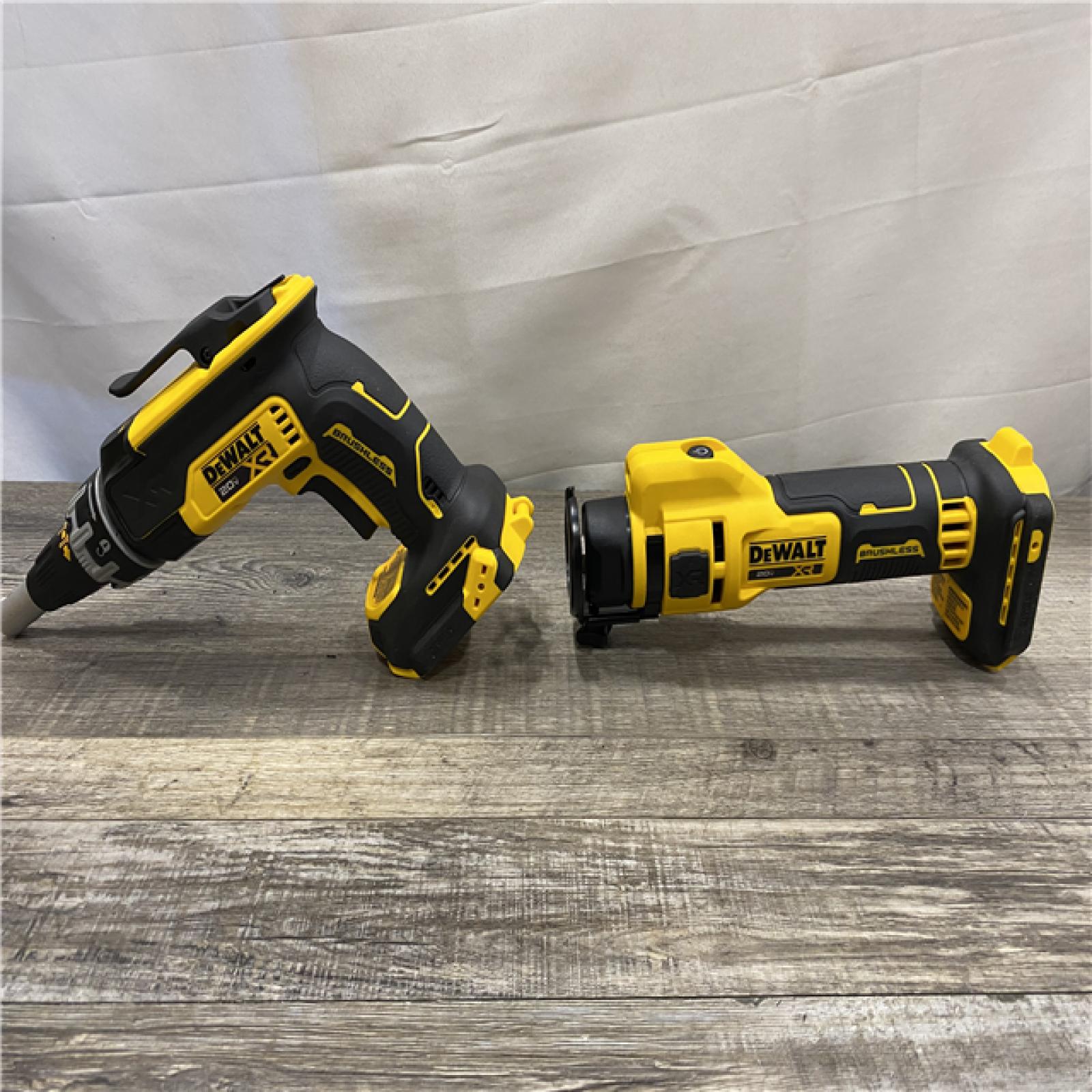AS-IS DEWALT 20-Volt Lithium-Ion Cordless Brushless Screwgun and Cut-Out Combo Kit