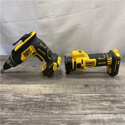 AS-IS DEWALT 20-Volt Lithium-Ion Cordless Brushless Screwgun and Cut-Out Combo Kit