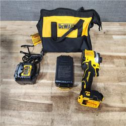 Houston Location AS-IS DEWALT ATOMIC 20V MAX Lithium-Ion Cordless 1/4 in. Brushless Impact Driver Kit