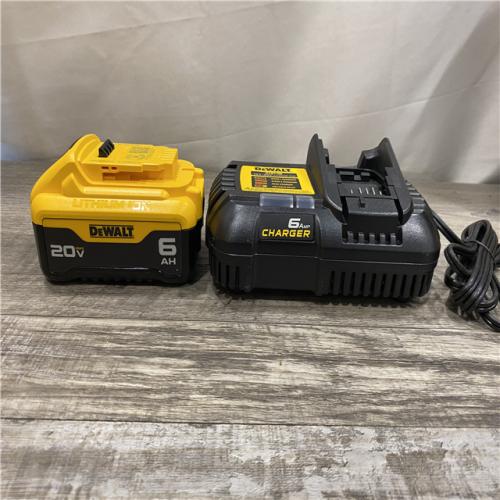 AS-IS DEWALT 20V MAX Lithium-Ion 6.0 Ah Battery and Charger