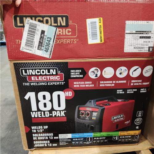 Dallas Location - As-Is Lincoln Electric Weld-Pak 180 Amp MIG Flux-Core Wire Feed Welder