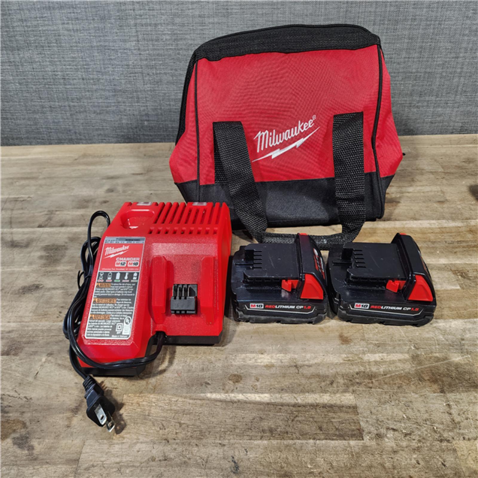 HOUSTON LOCATION - AS-IS Milwaukee 18V Cordless Brushed 2-Tool Drill/Driver and Impact Driver Kit