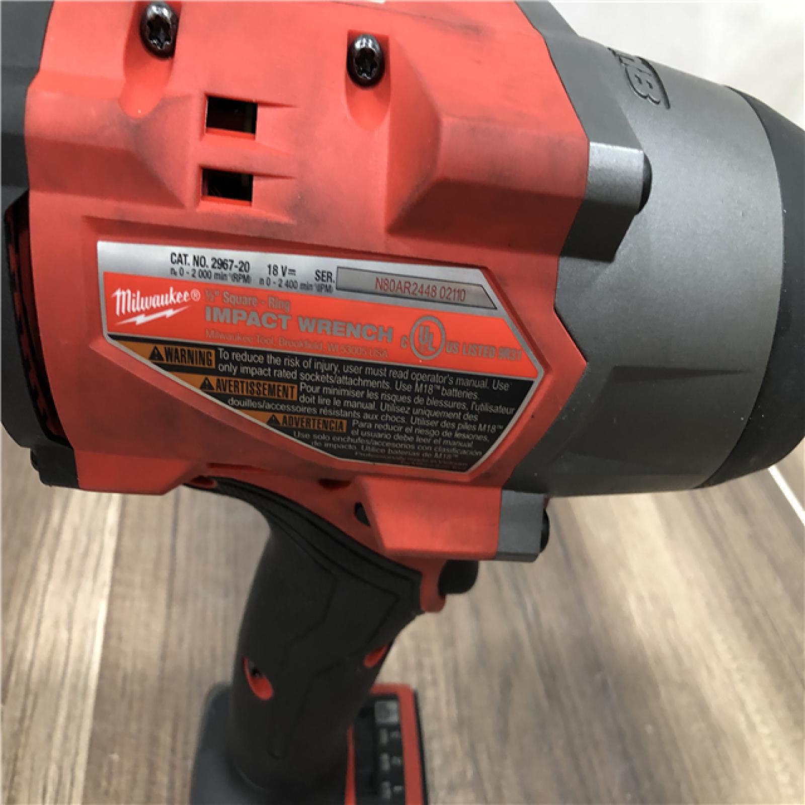 AS-IS Milwaukee FUEL 18V Lithium-Ion Brushless Cordless 1/2 in. Impact Wrench w/Friction Ring Kit