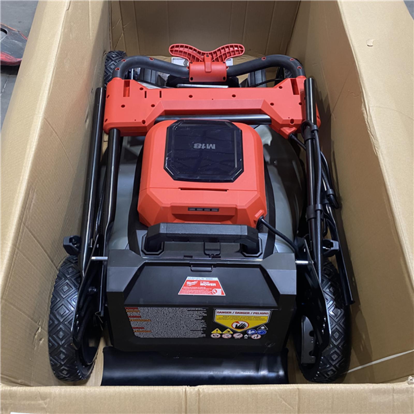 As-Is- Milwaukee M18 FUEL Brushless Cordless 21 in. Walk Behind Dual Battery Self-Propelled Mower Kit