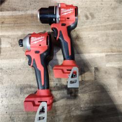 HOUSTON LOCATION - AS-IS Milwaukee M18 18V Lithium-Ion Brushless Cordless Compact Drill/Impact Combo Kit (2-Tool) W/(2) 2.0 Ah Batteries  Charger & Bag