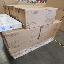 Phoenix NEW 11 Drum Flush Mount Ceiling Fixture, Integrated LED, White Finish, White Acrylic Lends Pallet