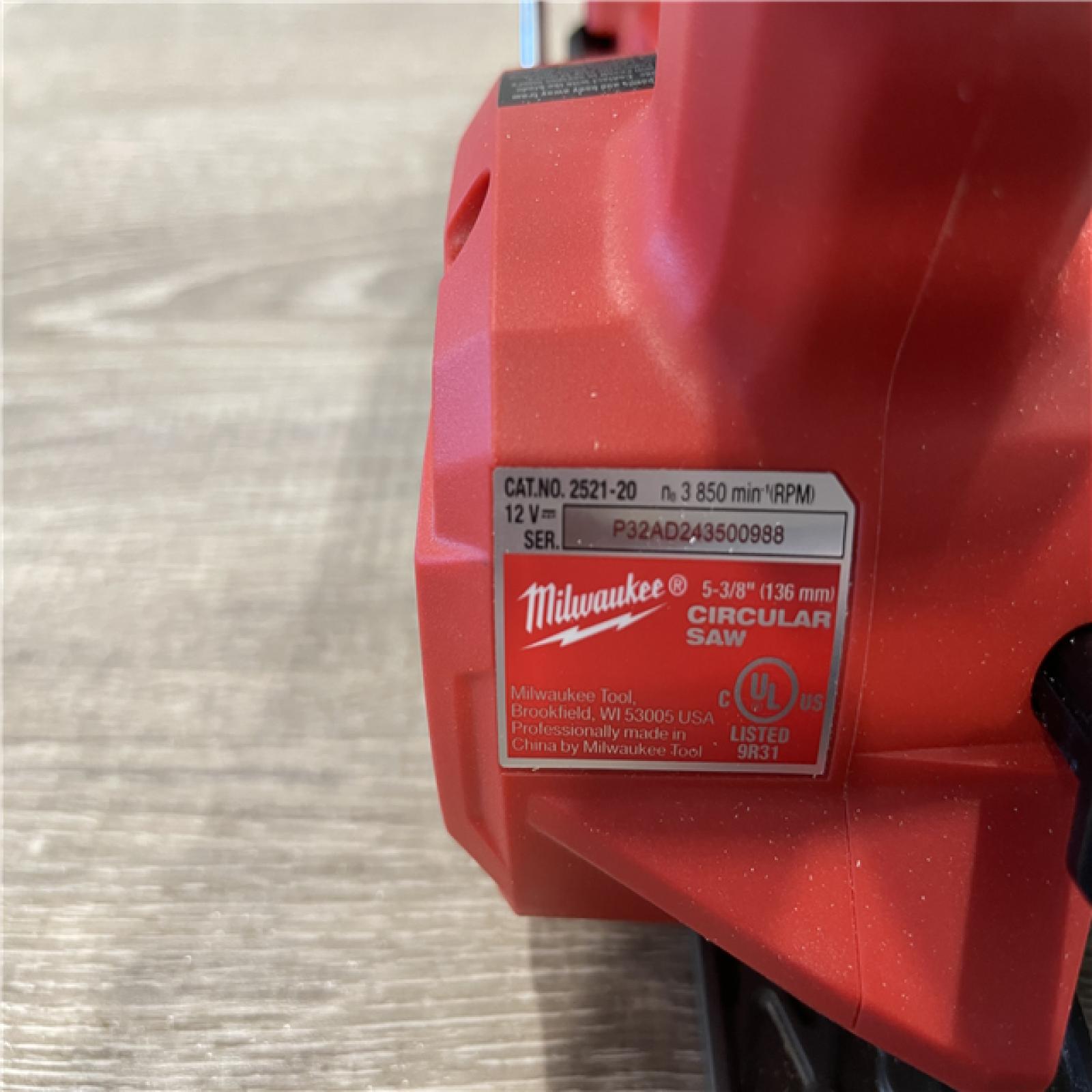 AS-IS Milwaukee FUEL 12V Lithium-Ion Brushless 5-3/8 in. Cordless Circular Saw (Tool-Only)