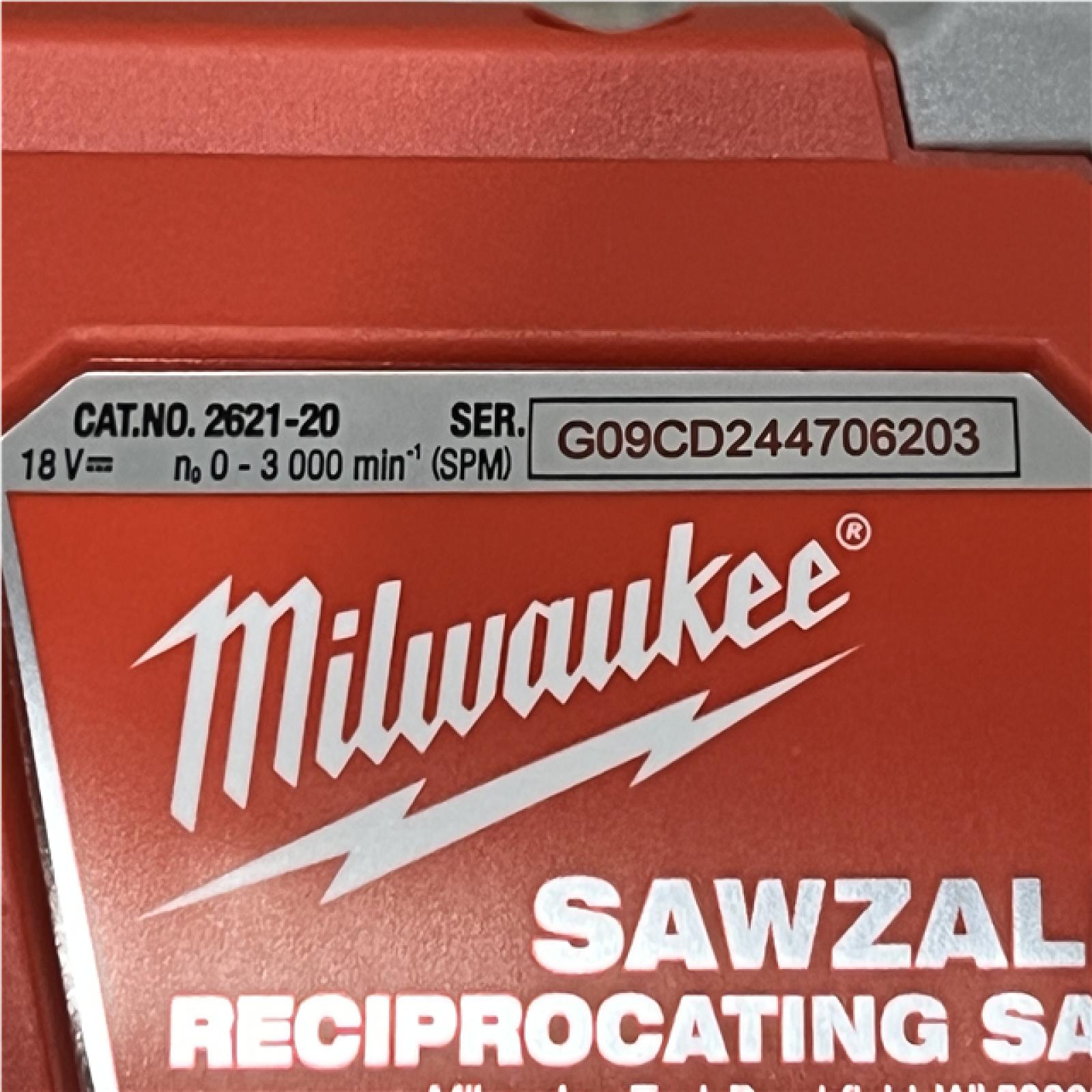 AS-IS Milwaukee 18V Lithium-Ion Cordless SAWZALL Reciprocating Saw (Tool-Only)