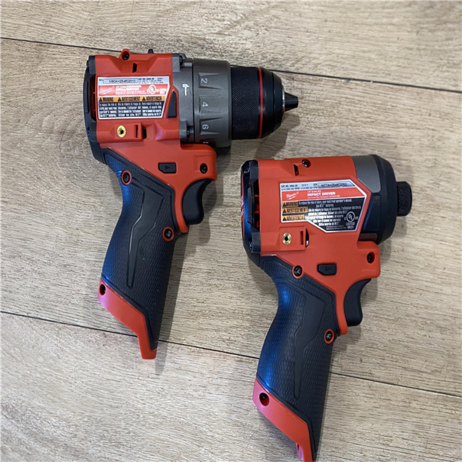 AS-IS Milwaukee FUEL 12-Volt Lithium-Ion Brushless Cordless Hammer Drill and Impact Driver Combo Kit