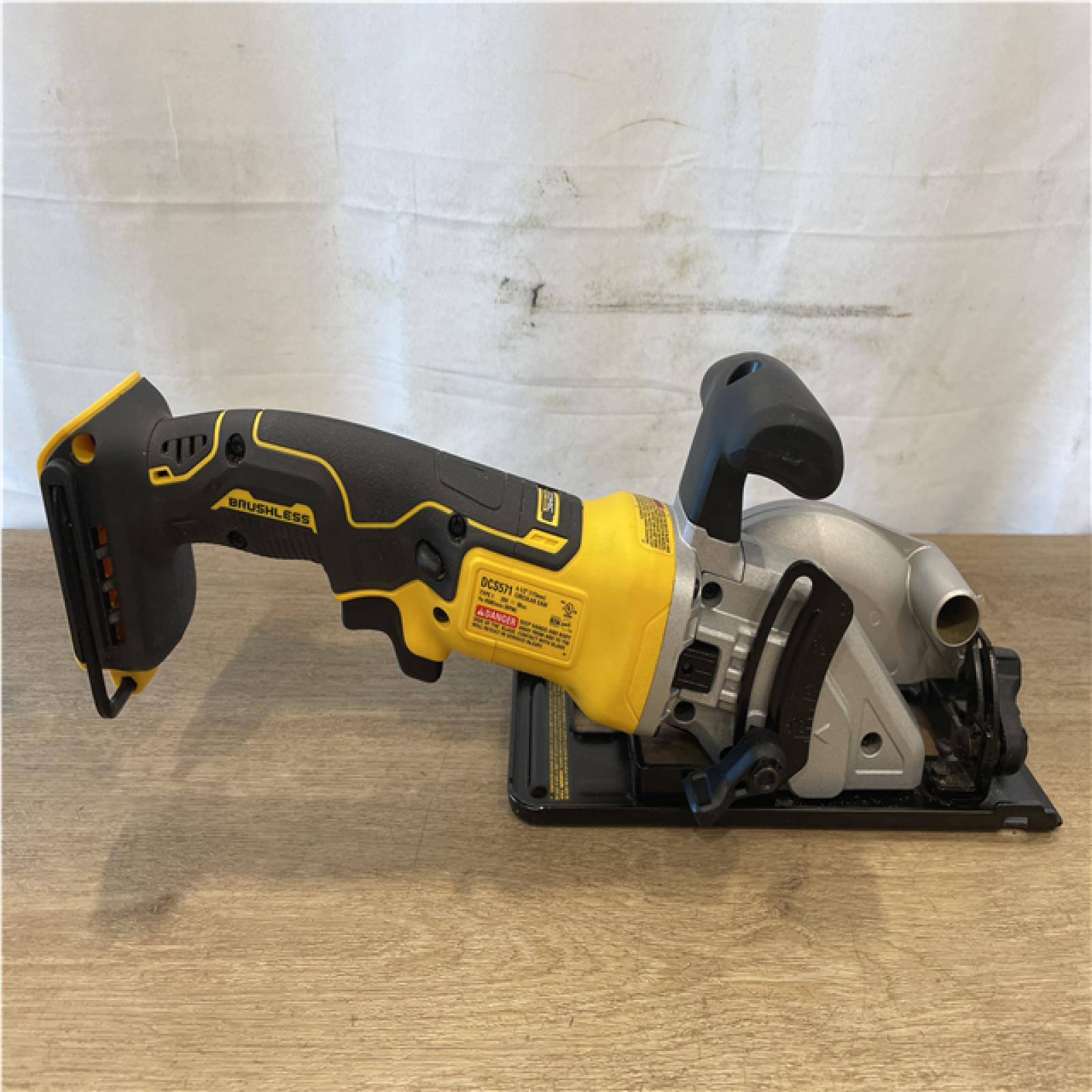 AS-IS DEWALT ATOMIC 20V MAX Cordless Brushless 4-1/2 in. Circular Saw (Tool Only)