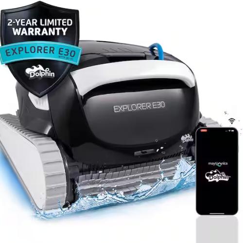NEW! - Dolphin Explorer E30 Robotic Vacuum Pool Vacuum with Wi-Fi Control Ideal for All Pool Types