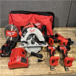 Houston Location AS-IS Milwaukee 18-Volt Lithium-Ion Brushless Cordless (4-Tool) Combo Kit