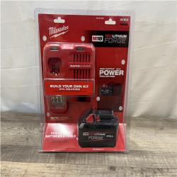NEW - Milwaukee 18-Volt Lithium-Ion REDLITHIUM FORGE Starter Kit with 8.0Ah Battery and Rapid Charger