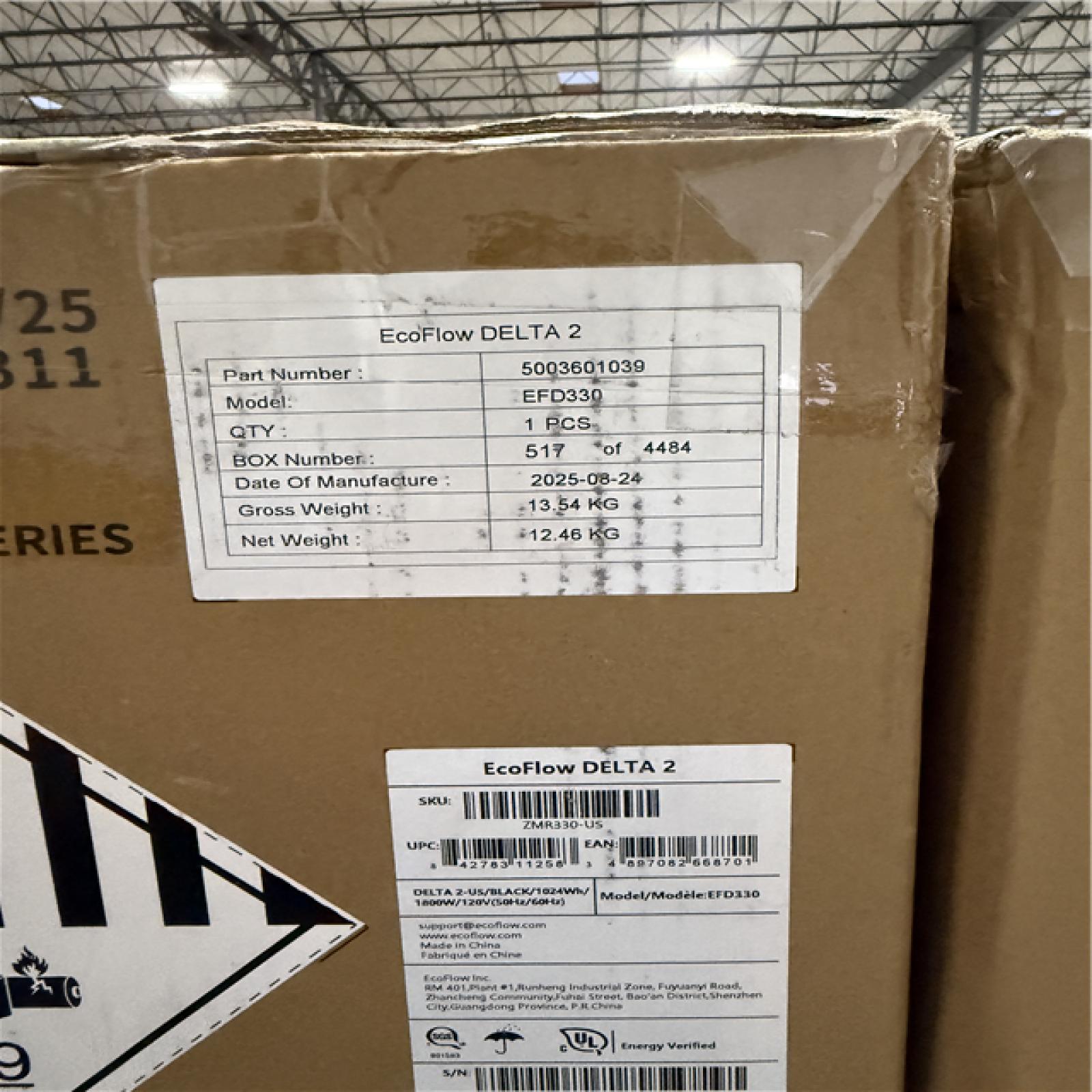 California AS-IS Ecoflow Delta 2 Portable Power Station & Smart Extra Battery