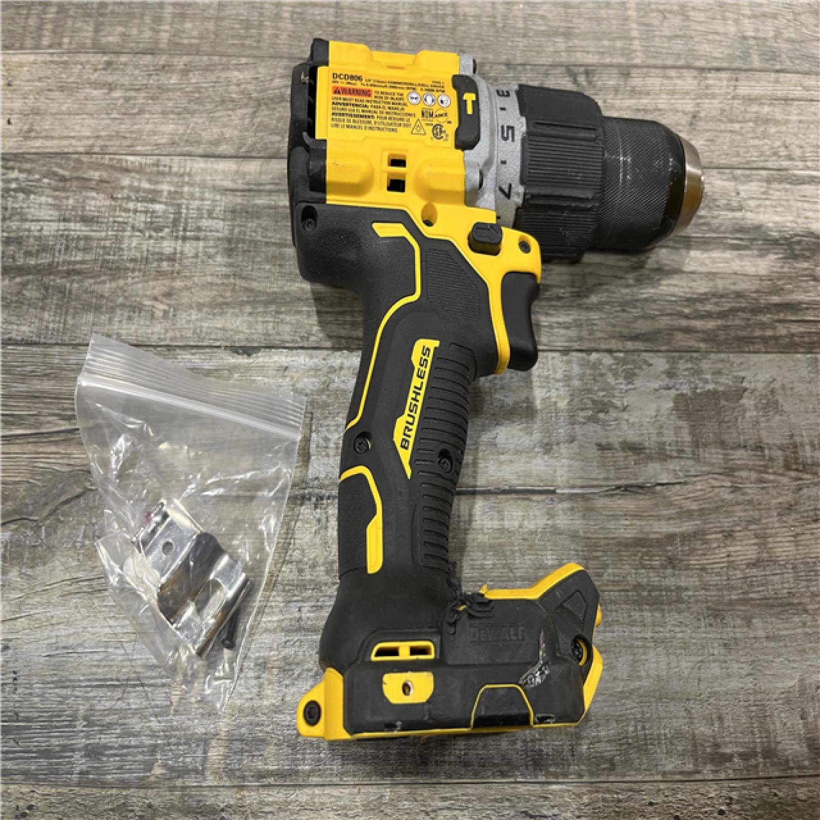 AS-IS DEWALT 20V XR Brushless Cordless 1/2 in. Hammer Drill (Tool-Only)