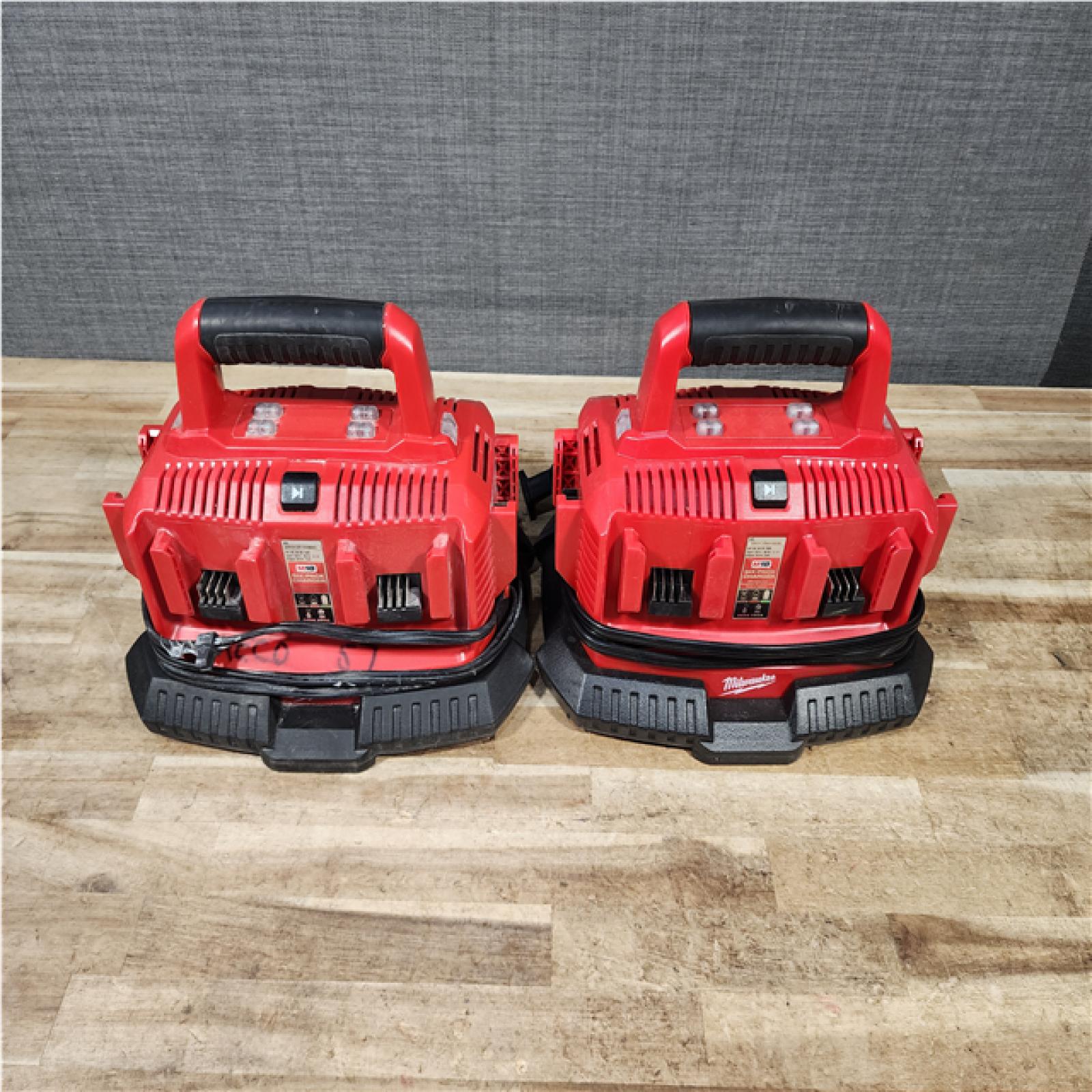 HOUSTON LOCATION - AS - IS MILWAUKEE BATTERY CHARGER PACK QTY - 2