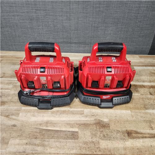 HOUSTON LOCATION - AS - IS MILWAUKEE BATTERY CHARGER PACK QTY - 2