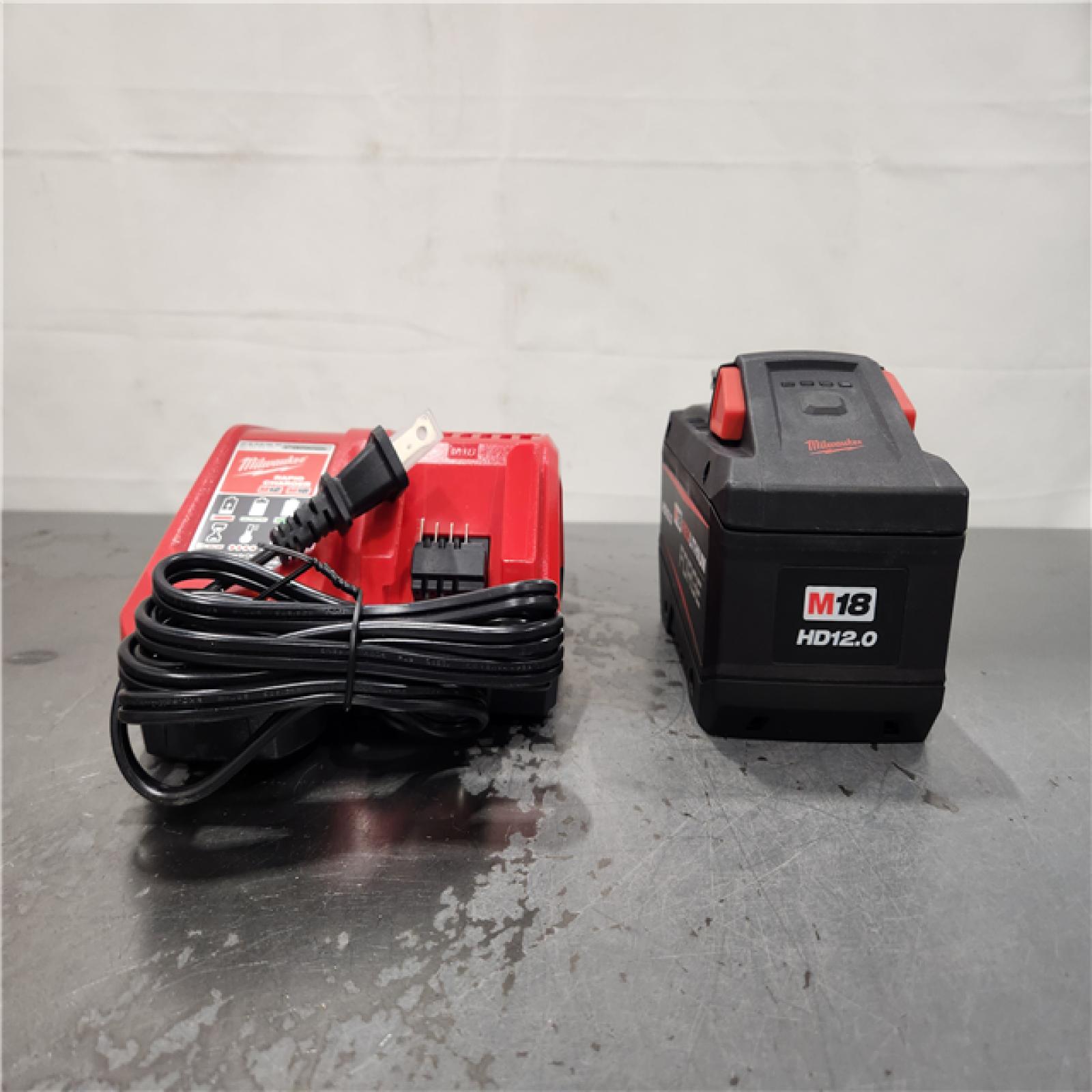 AS-IS- Milwaukee M18 18-Volt Lithium-Ion REDLITHIUM FORGE Battery Starter Kit with 12. 0Ah Battery and Charger